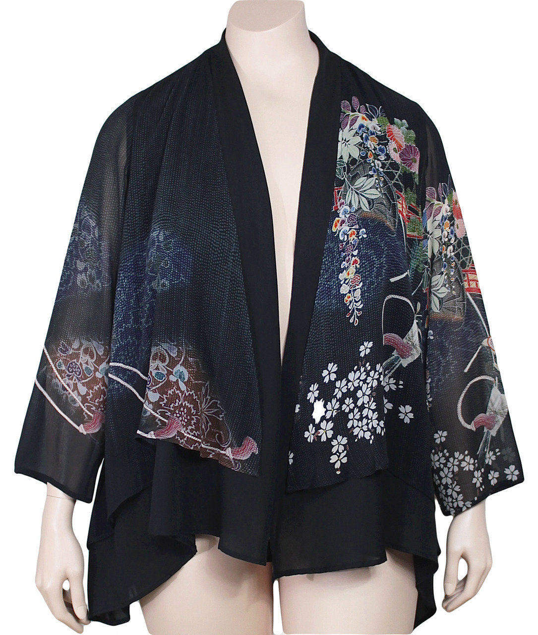 Citron Layered Silk Print Jacket