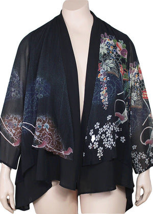 Citron Layered Silk Print Jacket