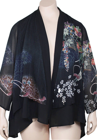 Citron Layered Silk Print Jacket