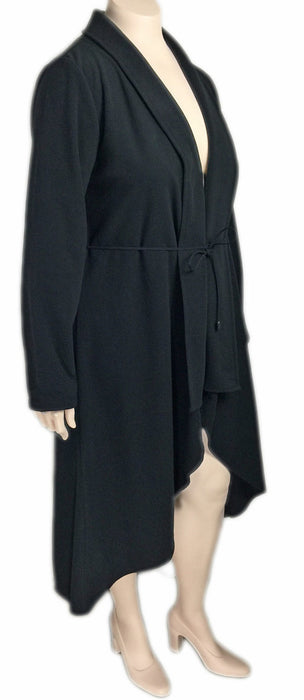 Dorin Frankfurt Black Fleece High Low Coat