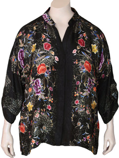 Dressori Plus Size Kimono Sleeve Blouse