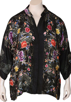 Dressori Plus Size Kimono Sleeve Blouse