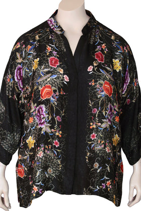 Dressori Plus Size Kimono Sleeve Blouse