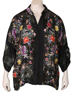 Dressori Plus Size Kimono Sleeve Blouse