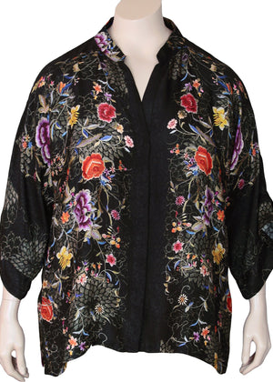 Dressori Plus Size Kimono Sleeve Blouse