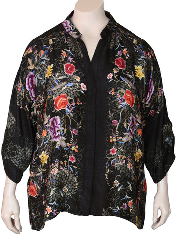 Dressori Plus Size Kimono Sleeve Blouse
