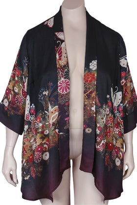 Dressori Plus Size Print Kimono Jacket