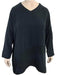 KLEEN Long Black Double Layered Cotton V-Neck Tunic