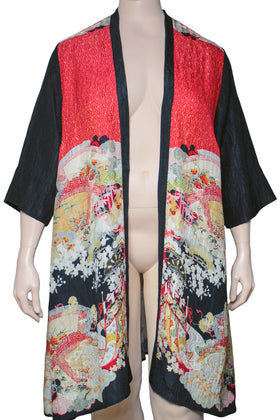 Dressori Japanese Fan Print Duster