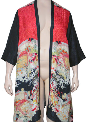 Dressori Japanese Fan Print Duster