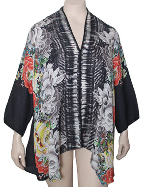 Dressori Plus Size Silk Trapeze Jacket