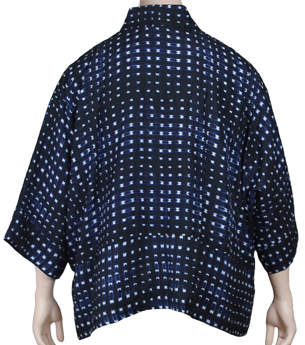 Plus Size Dressori Arashi Shibori Jacket - BACK VIEW
