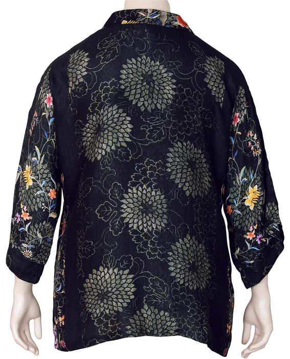 Dressori Plus Size Kimono Sleeve Blouse - BACK VIEW