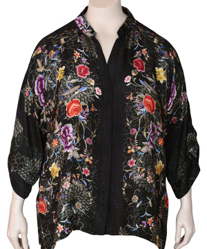 Dressori Plus Size Kimono Sleeve Blouse