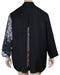 Dressori Plus Size Silk Mandarin Collar Swing Blouse - BACK VIEW
