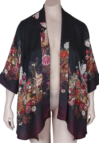 Dressori Plus Size Print Kimono Jacket