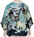Dressori Plus Size Silk Kimono Sleeve Top - BACK VIEW