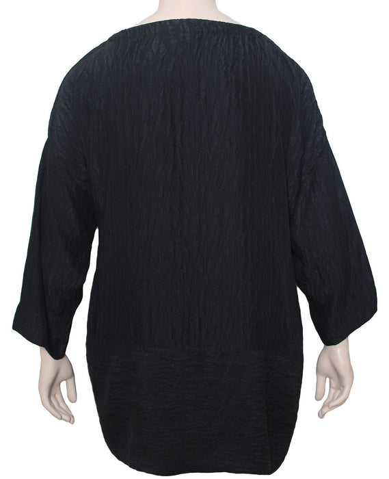 Dressori Black Silk V-Neck Tunic